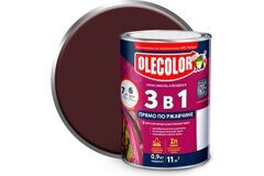 Грунт-эмаль по ржавчине Olecolor коричневый (0.9 кг)