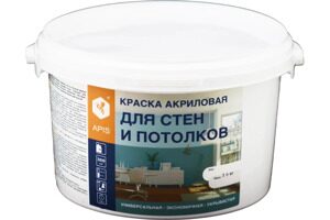 Краска водно-дисперсионная для стен и потолков Apis